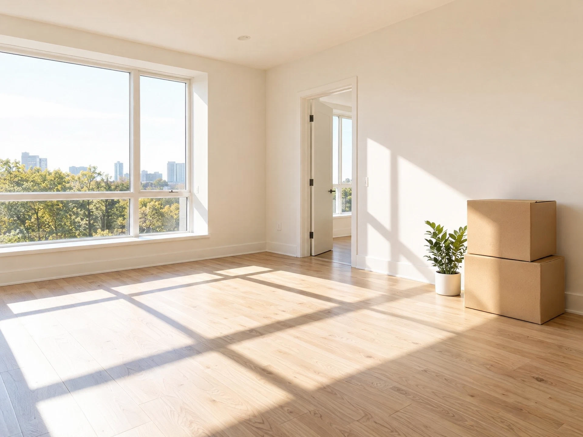 A bright empty apartment ready for a fresh start